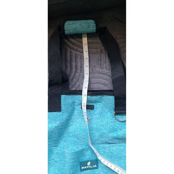Pavilia Large Aqua Blue Utility Tote Bag With Drawstring Closure & Pockets - Dur - Picture 7 of 10